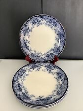 4 Vintage Antique Keeling & Co. Chatsworths Flow Blue Plates picture