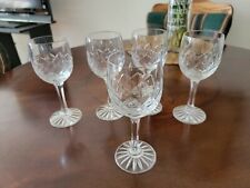 Set of Five (5) Elegant Cut Crystal Wine Glass 6-1/2
