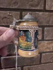 Vintage Lidded Miniature German Beer Stein 4” Tall With Lid. “4” printed on base picture
