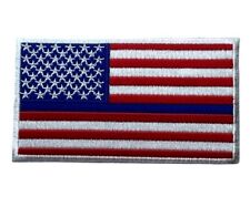 American  Flag Thin Blue Line 3 1/2 Inch Embroidered Patch IV4933 F2D20J picture