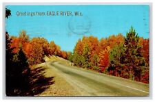 Postcard: WI 1963 Greetings From Eagle River, Wisconsin - Posted picture