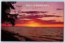 c1950's Hello From Walker Beach Sunset Minnesota Correspondence Vintage Postcard picture