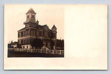 RPPC Coos County Courthouse Coos Bay? Coquille Oregon OR Real Photo Postcard picture