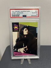 1991 Proset Superstars Musicards UK Edition Janet Jacskon PSA 10 Gem #57 Pop 3 picture
