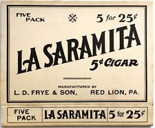 La Saramita Five Pack Cardboard Package Frye & Son Red Lion PA picture