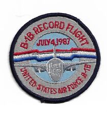 USAF B-1B RECORD FLIGHT JULY 4 1987 patch picture