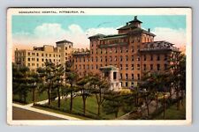 Pittsburgh PA-Pennsylvania, Homeopathic Hospital, Vintage c1938 Postcard picture