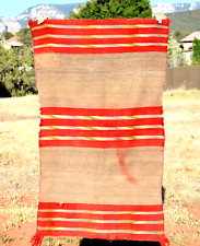 Old Navajo Double Saddle/Childs  Striped Blanket/Rug - Some Germantown Wools picture