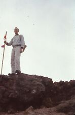 Vintage Photo Slide  Japan August 1957  Man at  top Mt Fuji   #13 picture