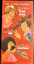 Vintage 60s Hallmark Valentine's Guitar Singing Groovy Hip Neat Greeting Card picture