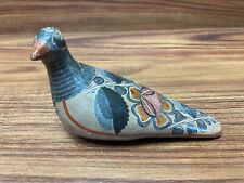 Vtg Hand Painted Mexican Clay Tonala Pottery Folk Art Figurine Dove Bird Pigeon picture