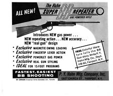 P.Y. Hahn  Fairport, N.Y 1950's Super BB Repeater Rifle Gun Gas Power Print Ad  picture