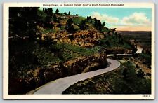 Vintage Scott's Bluff National Monument Gering Nebraska Summit Drive Postcard E2 picture
