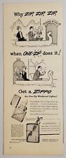 1950 Magazine Ad Zippo Windproof Lighters Couples in Tunnel of Love Cartoon picture