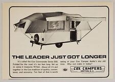 1968 Print Ad Cox Commander Series 500 Tent Camping Trailers Grifton,NC picture