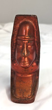 MID CENTURY MODERN CAST IRON MAYAN FIGURE BOOKEND picture