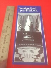 Original 1976 Gerald Ford For President Campaign Flyer Brochure 