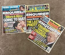 National Enquirer Lot Of 3  Tabloid Magazines - 2016/2017 George Michael, Trump picture