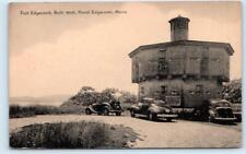 NORTH EDGECOMB, ME Maine ~ FORT EDGECOMB c1940s Cars Lincoln County  Postcard picture