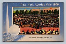Postcard New York Worlds Fair 1939 120- Musical Program in open air picture
