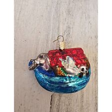 Old world OWC Noah's ark glass ornament Xmas tree picture