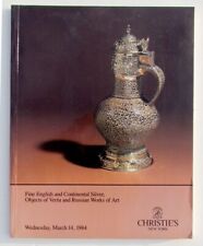 SILVER OBJECTS OF VERTU & RUSSIAN ART CHRISTIE'S AUCTION 1984 CATALOGUE BOOK picture