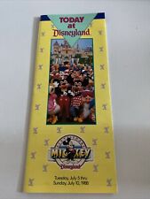 TODAY AT DISNEYLAND July 5-10, 1988 Sixty Years of Mickey BROCHURE Fold Out picture