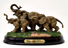 The Leonardo Collection Mother Elephant and Her Two Baby Calfs Figurine Resin picture
