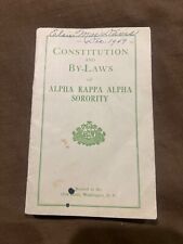 Rare Alpha kappa Alpha Sorority Constitution & By-Laws Washington D.C 1948 picture