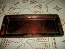 ANTIQUE HAMMERED COPPER PEN TRAY JAPANESE ARTS AND CRAFTS  ERA SIGNED AUTHENTIC picture