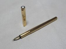 MONTBLANC Fountain Pen Nobless Gold 20K Plated Nib F 14K Vintage 1980s picture