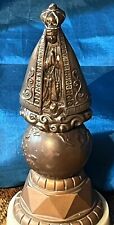 Beautiful Vintage Virgin Mary Copper Statue Catholic Detailed & Ornate Figurine picture