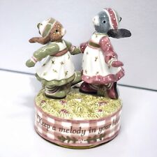 Demdaco Musical Bunnies Woodsong Kids Keep A Melody In Your Heart Ceramic picture