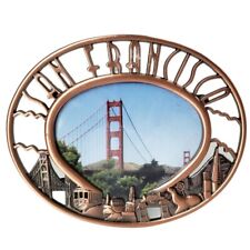 Small San Francisco Famous Attractions Copper Tone Cut Out Frame picture