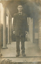 Postcard RPPC C-1910 Stern young man Roscoe Davis 23-7987 picture
