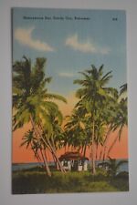 Honeymoon Hut in Sandy Cay, Bahamas Linen Postcard POSTED, 1960 picture