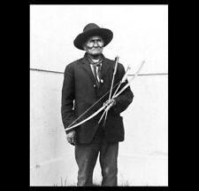 1904 GERONIMO St Louis Worlds Fair PHOTO Apache Indian Boy Chief Bow and Arrows picture