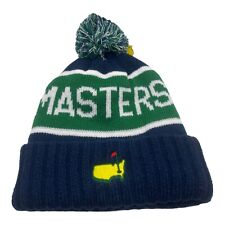 2024 Masters Navy Toboggan Ski Hat w/ Pom Cold Weather Knit Hat Beanie Augusta picture