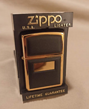 1992 Zippo Black Elegance Model 35 Regular Gold Tone NEW IN BOX Vintage  picture