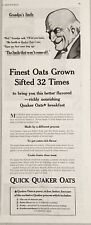 1933 Print Ad Quick Quaker Oats Sifted 32 Times Creep Grandpa Smiling picture