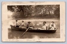 J99/ Georgetown Ohio RPPC Postcard c1910 White Oak Creek Boat  241 picture
