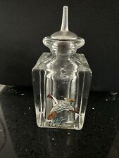 Antique Hand Painted And Hand Blown Glass Bitters Bottle - Pintail picture