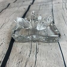 Lenox Collection 1994 2 Crystal Swan Figurines with Ice Lake Base picture