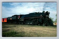 Schiller Park IL-Illinois, Steam Locomotive, Antique Vintage Souvenir Postcard picture