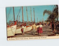 Postcard Sponge Fleet at Dock Tarpon Springs Florida USA picture