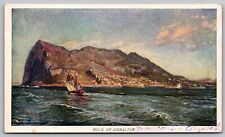 Rock Of Gibraltar British Territory Natural Landmark Scenic WB WOB Postcard picture