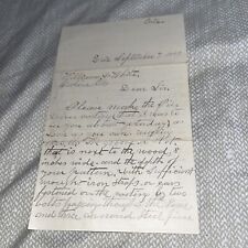 1883 Antique Erie to Moline Illinois Letter Requesting Pile Driver Casting picture