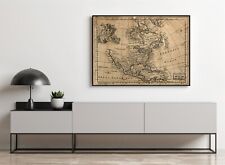 1750 Map of North America | Vintage North America Map Reproduction | Vintage Nor picture