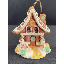 Vintage Gingerbread House Christmas Ornament Figurine 3.5