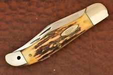 VINTAGE CASE XX USA 1965-1969 STAG FOLDING HUNTER KNIFE 5265 SAB (16327) picture